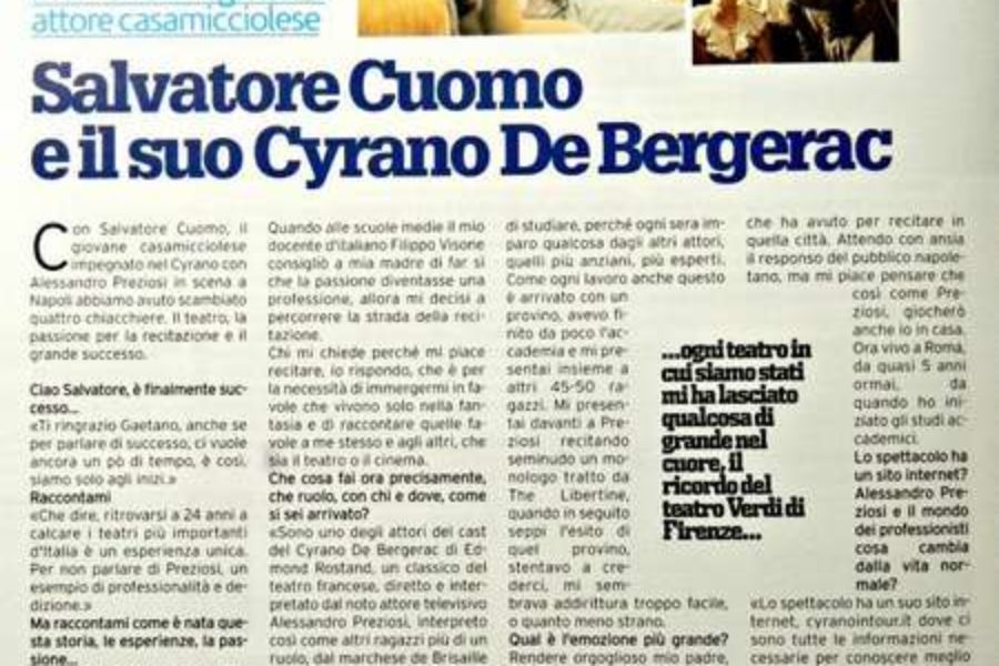 Rassegna Stampa Cyrano de Bergerac